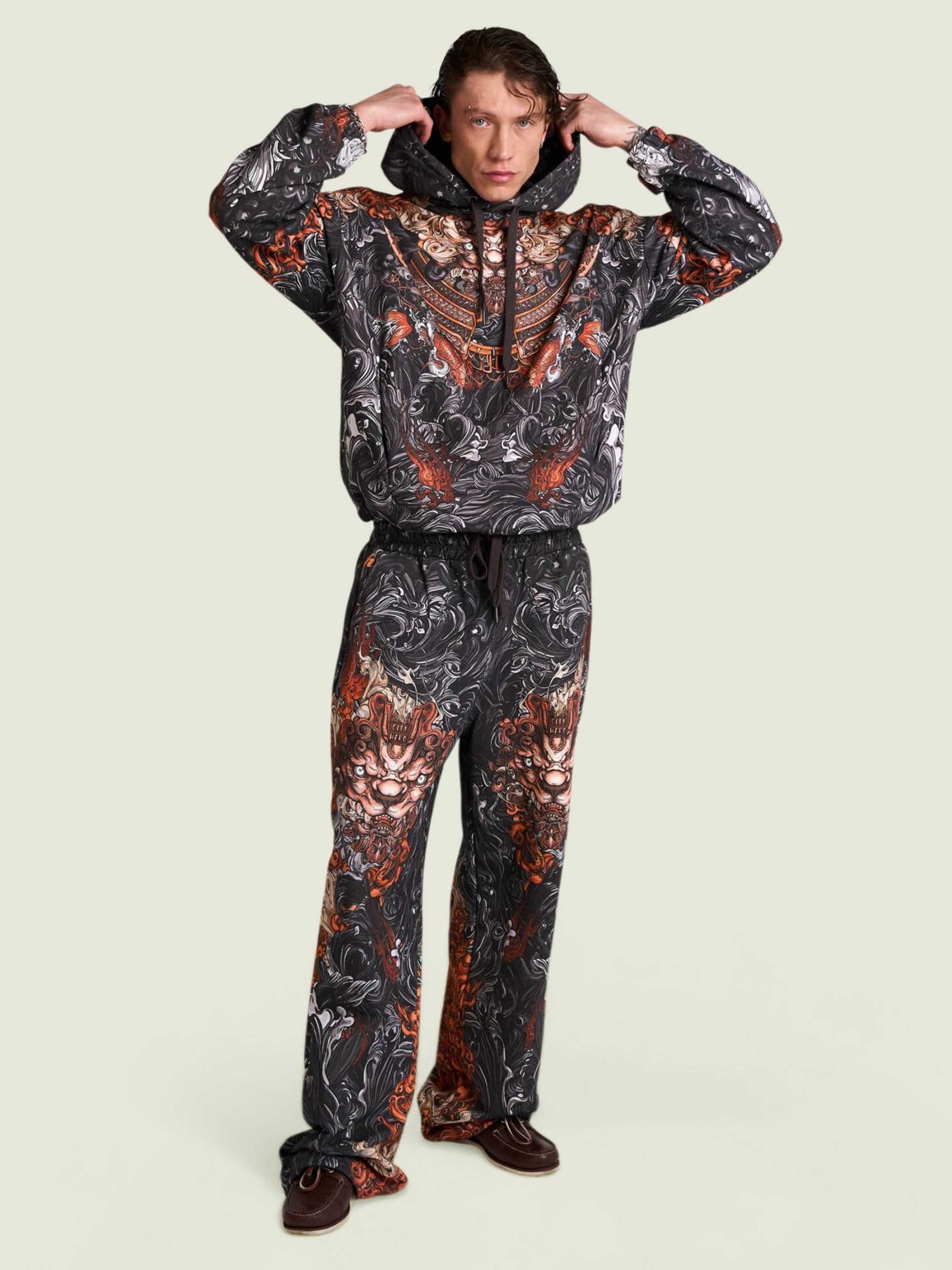 akita samurai black shtany shirokie 2