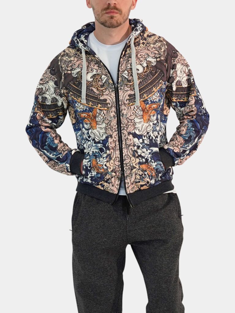 AKITA SAMURAI BLUE [ХУДИ НА МОЛНИИ УНИСЕКС]