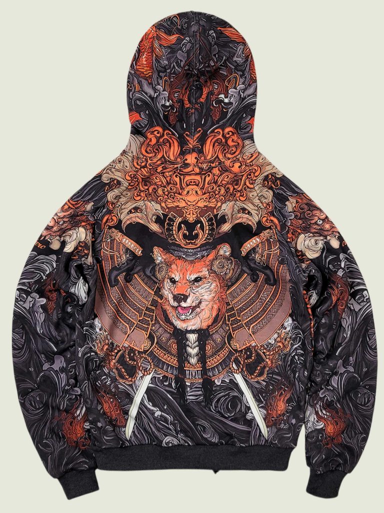 AKITA SAMURAI BLACK [ХУДИ НА МОЛНИИ УНИСЕКС]