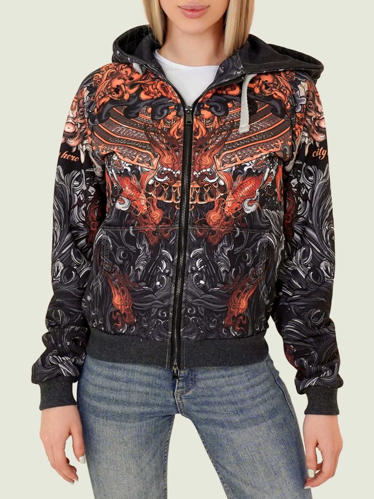 AKITA SAMURAI BLACK [ХУДИ НА МОЛНИИ УНИСЕКС]