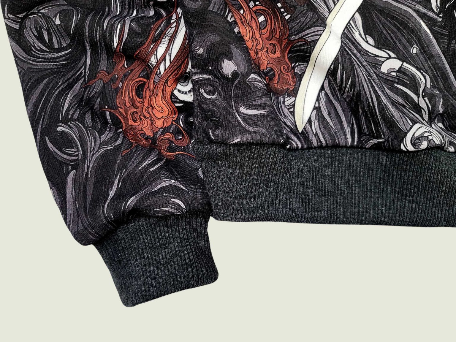 akita black hoodie na molnii 9