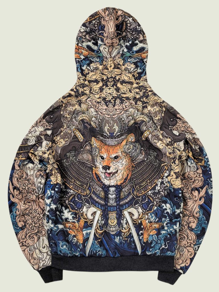 AKITA SAMURAI BLUE [ХУДИ НА МОЛНИИ УНИСЕКС]