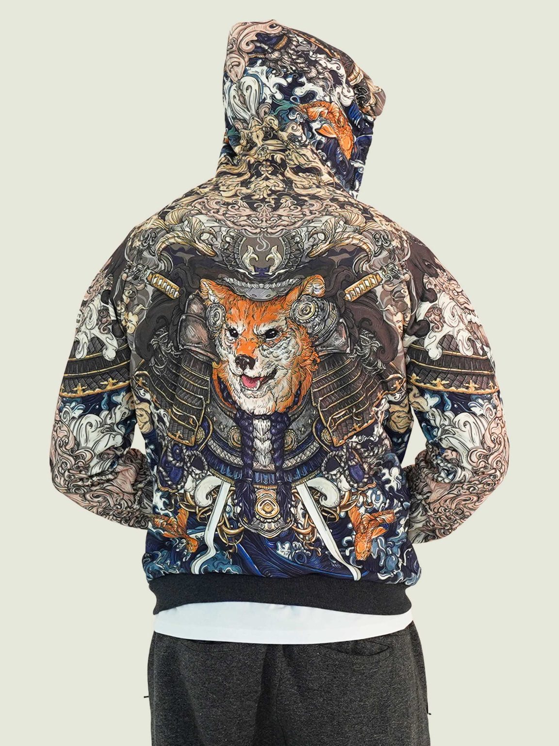 akita blue hoodie na molnii 5