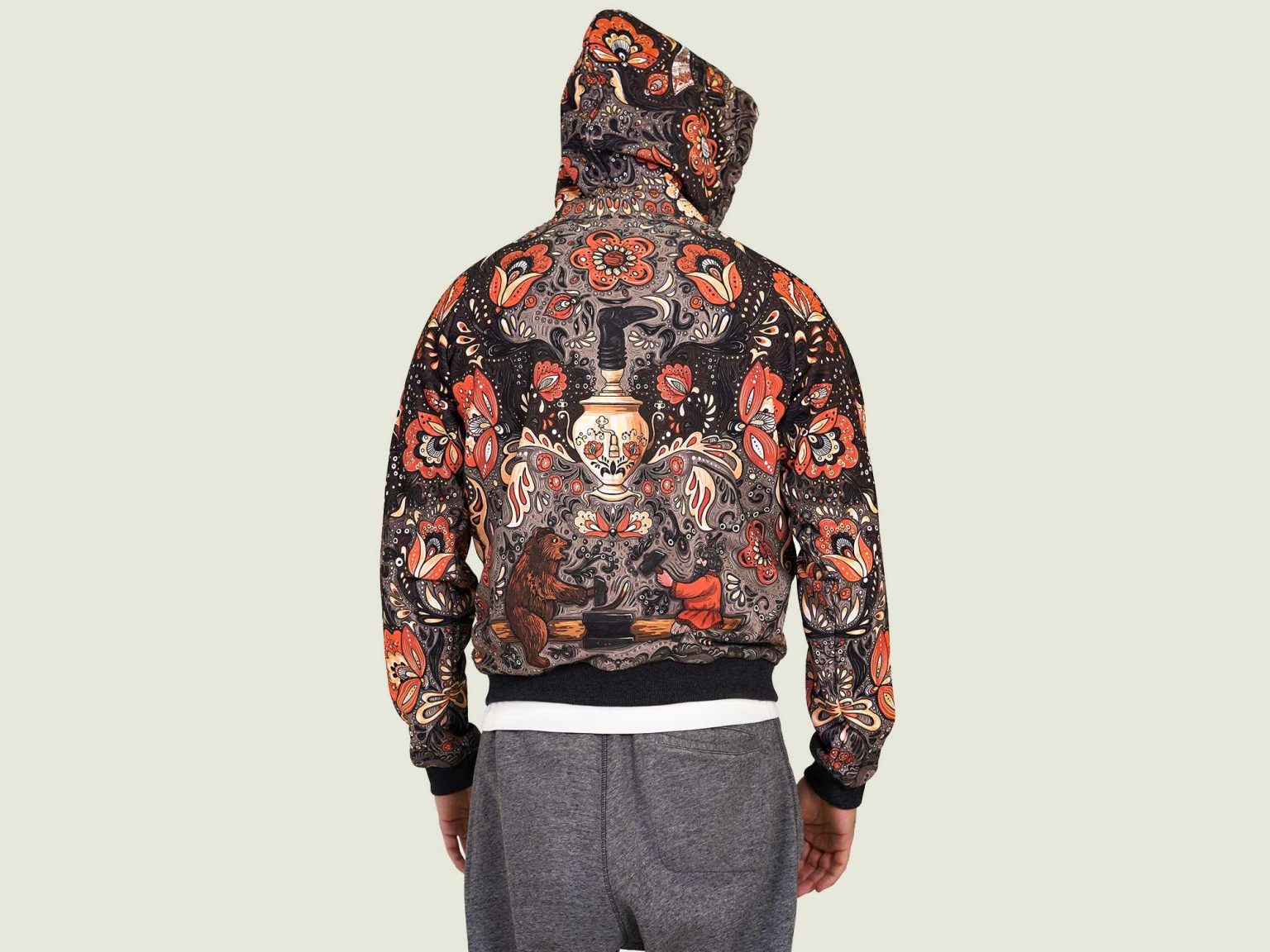 hohloma hoodie na molnii 5