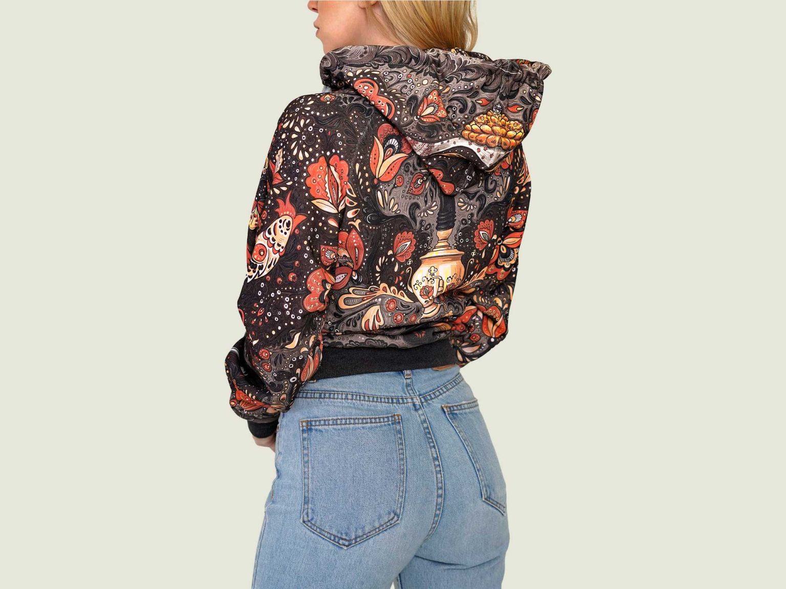 hohloma hoodie na molnii 6