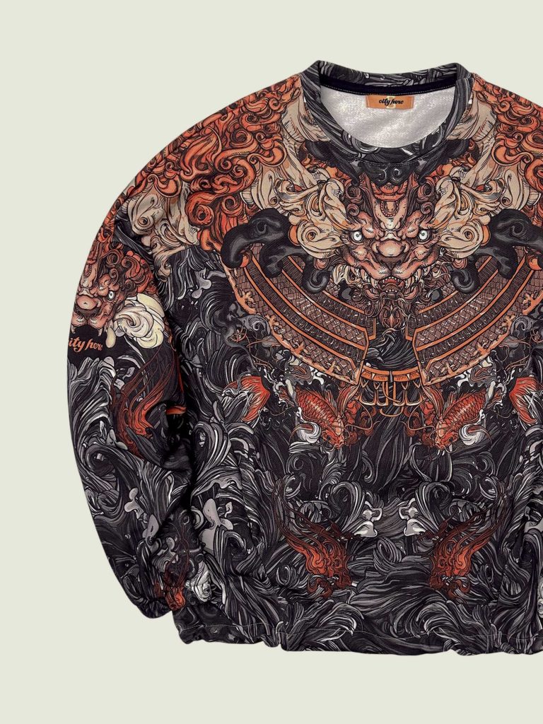 AKITA SAMURAI BLACK [СВИТШОТ OVRSZ УНИСЕКС]