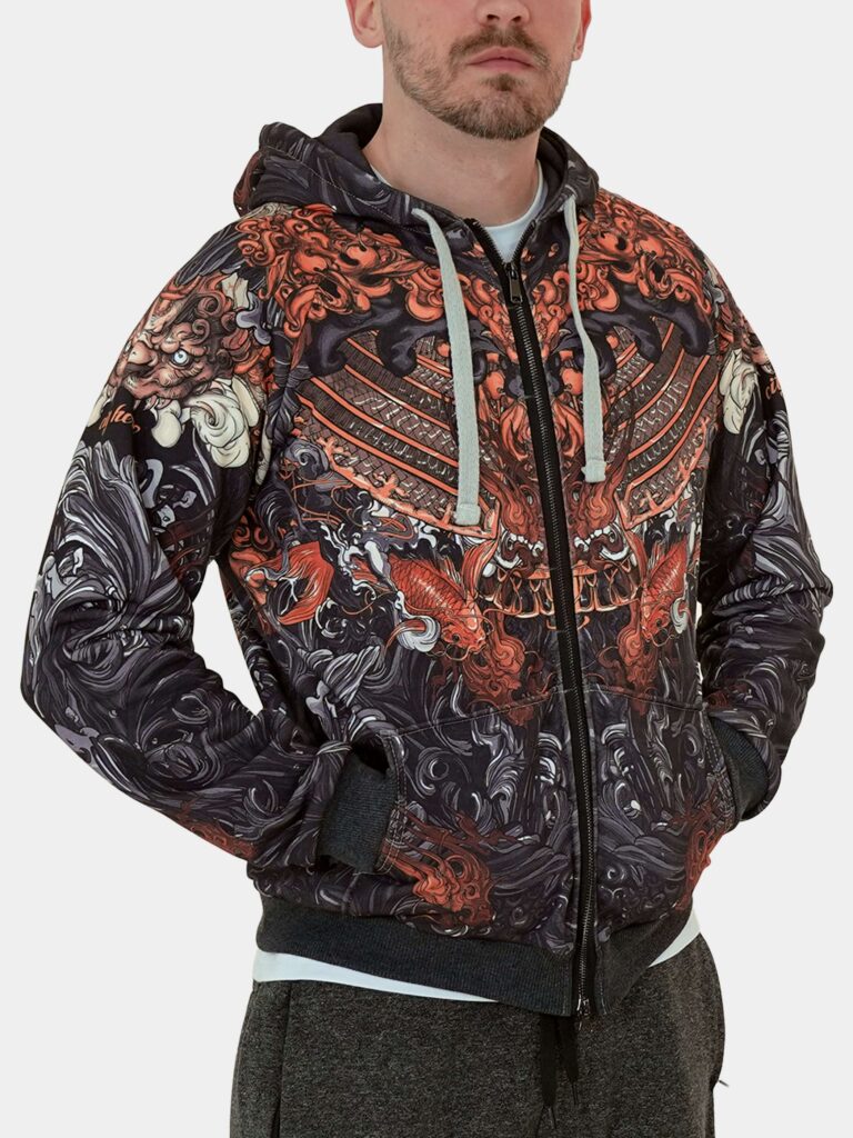 AKITA SAMURAI BLACK [ХУДИ НА МОЛНИИ УНИСЕКС]