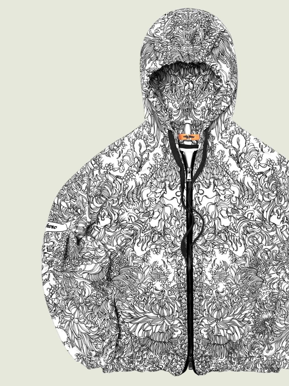 s.s. 3.0 milky ovrsz hoodie na molnii 2