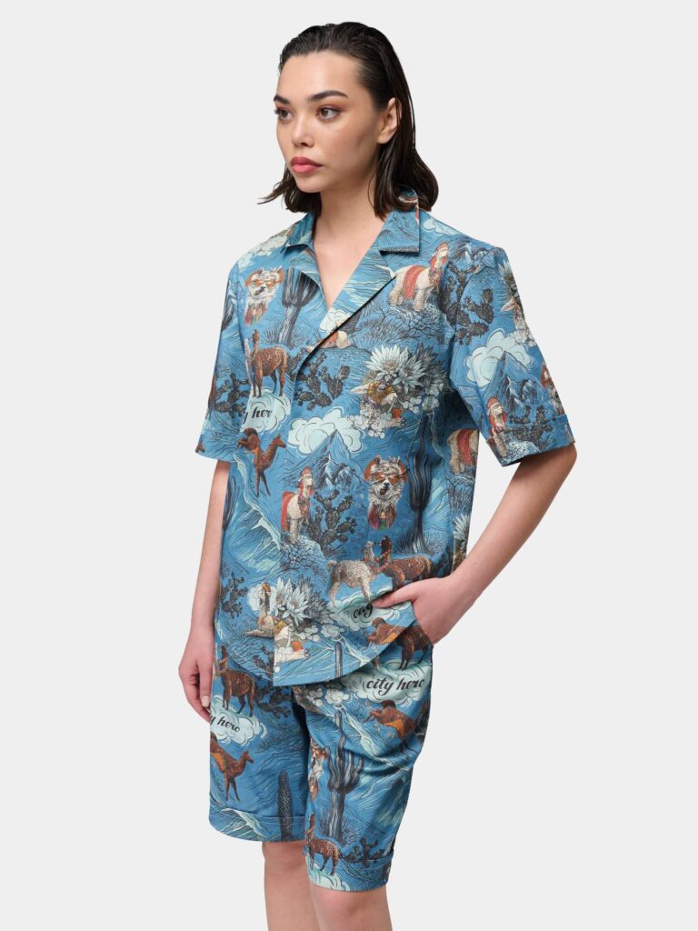 ЛАМЫ & АЛЬПАКИ [СТРИТ ПИЖАМА УНИСЕКС *short]