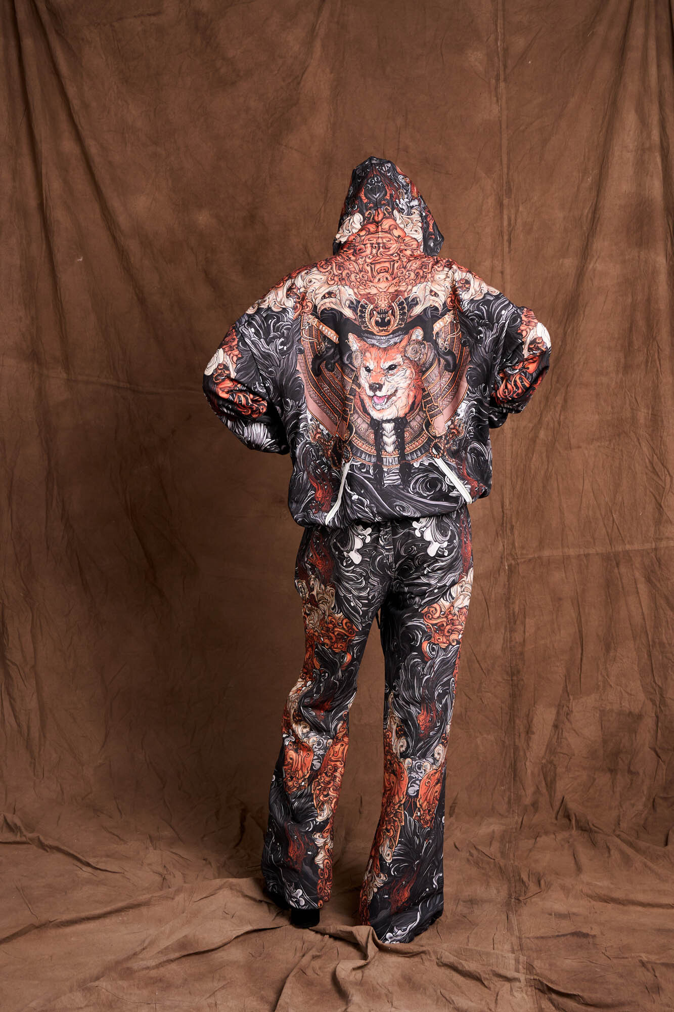 AKITA SAMURAI BLACK [ШТАНЫ ШИРОКИЕ OVRSZ УНИСЕКС]