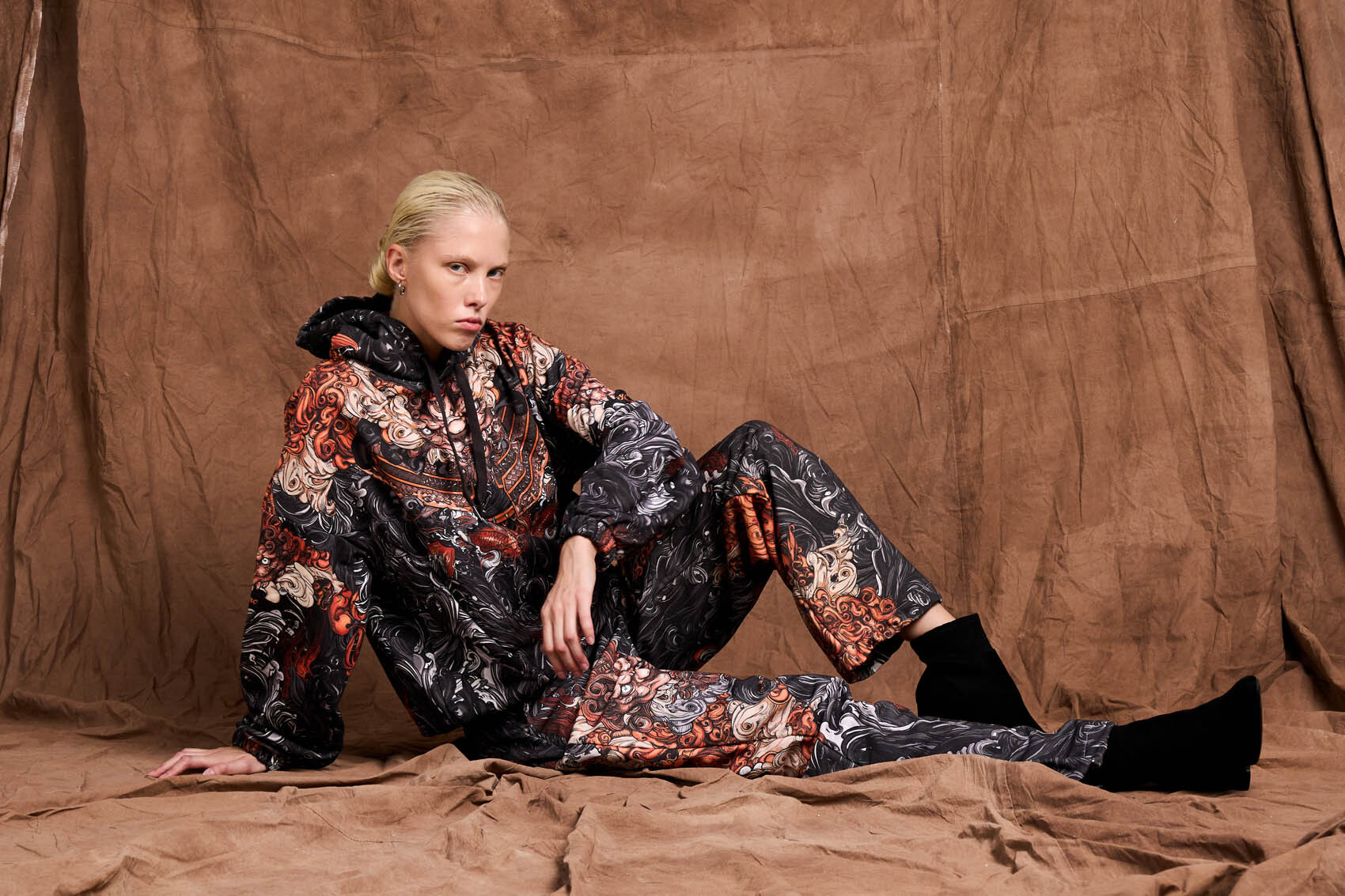 AKITA SAMURAI BLACK [ШТАНЫ ШИРОКИЕ OVRSZ УНИСЕКС]